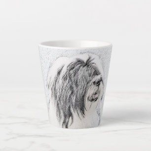 Bearded Collie Zeichnend - Niedliche Original Hund Milchtasse