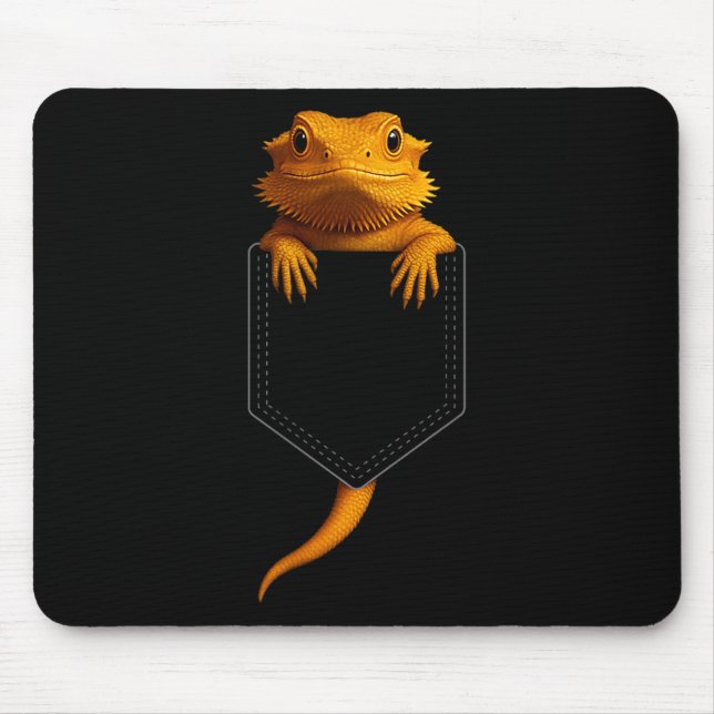 Bearded Dragon Cket Cute Exotic Lizard Reptile Pet Mousepad (Vorne)