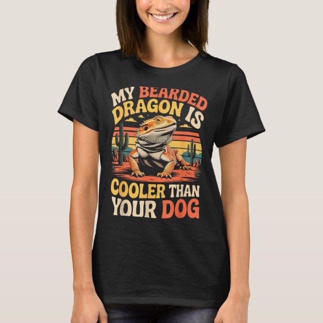 Bearded Dragon Cooler Reptile Animal Beardie Beard T-Shirt (Vorderseite)