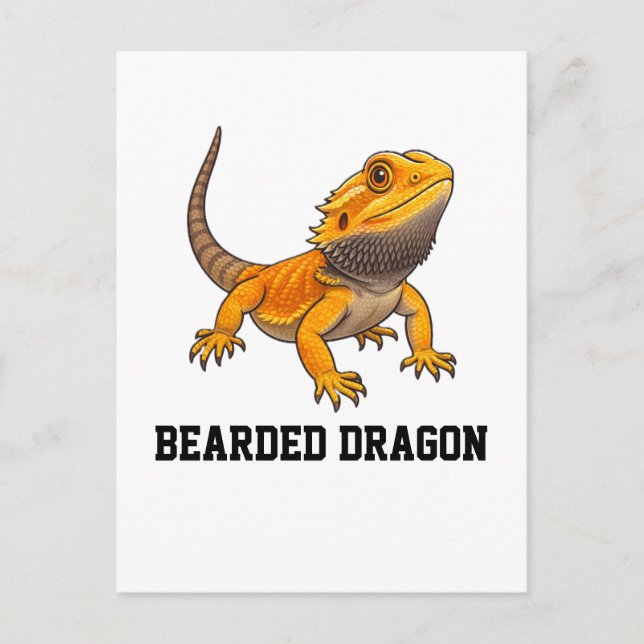 Bearded Dragon Customizable Personalizable  Postkarte (Vorderseite)