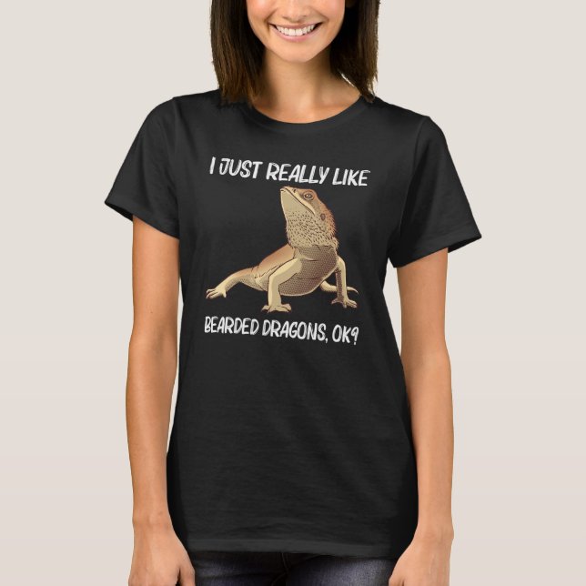 Bearded Dragon for Men Lizard Herpetolog T-Shirt (Vorderseite)