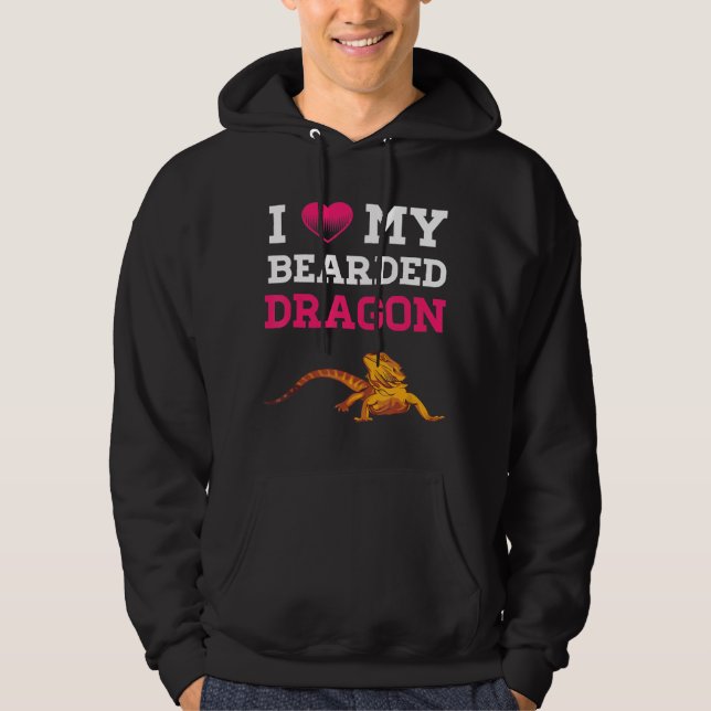 Bearded Dragon I Love My Bearded Dragon Men Women Hoodie (Vorderseite)