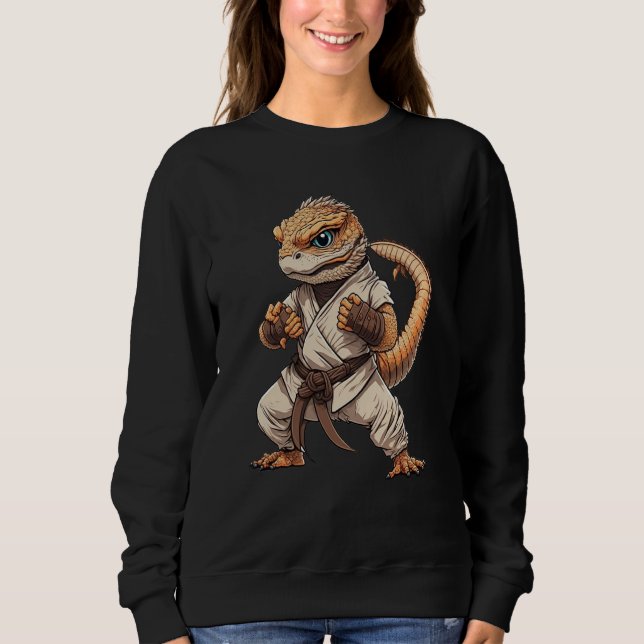 Bearded Dragon Judo Kickboxing Wrestling Karate Ma Sweatshirt (Vorderseite)