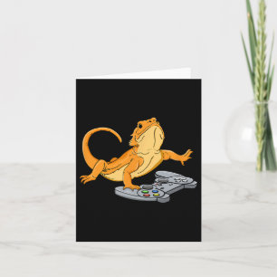 Bearded Dragon Lizard Gamer Video Gecko Karte