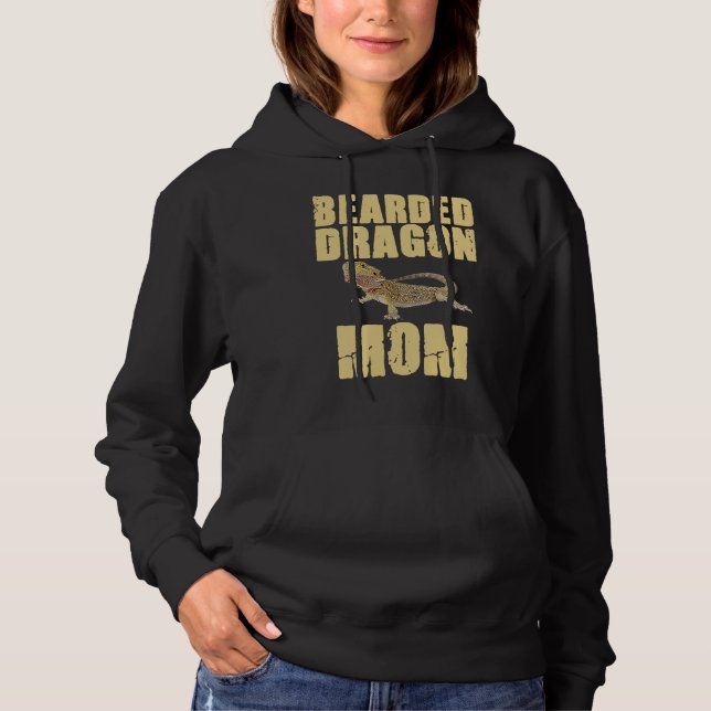 Bearded Dragon  Mom Reptiles Pet Reptile Owner Gra Hoodie (Vorderseite)