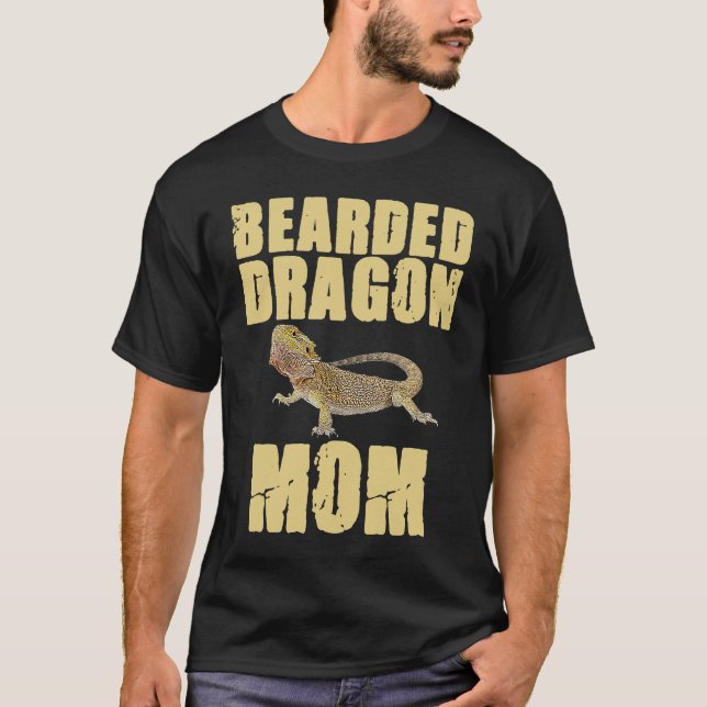Bearded Dragon  Mom Reptiles Pet Reptile Owner Gra T-Shirt (Vorderseite)