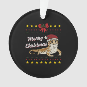 Bearded Dragon Ugly Christmas Lizard Ornament