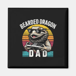 Bearded Dragon Vater Vintage Videospielechse Repta Magnet
