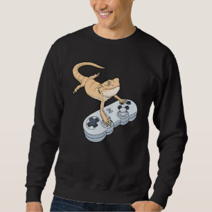 Bearded Dragon Video Game Gamer Pagona Bartded Dr. Sweatshirt