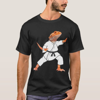 Bearded Dragons Doing Karate Samurai Ninja Lizard T-Shirt