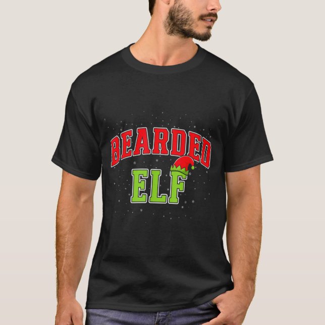 Bearded Elf Christmas Family Matching Group Xmas  T-Shirt (Vorderseite)