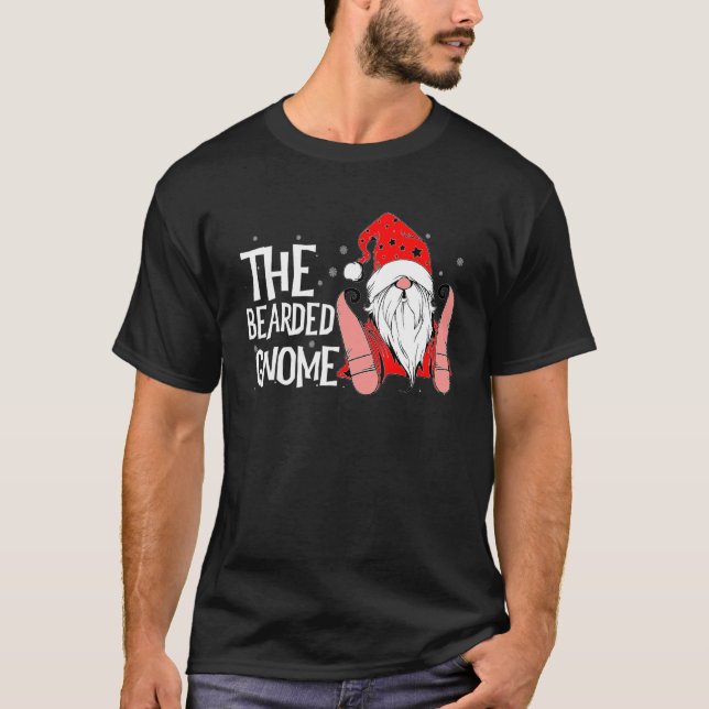 Bearded Gnome Buffalo Plaid Matching Family Christ T-Shirt (Vorderseite)