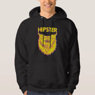 Bearded Hipster Pineappel Freethinker New Age Trav Hoodie