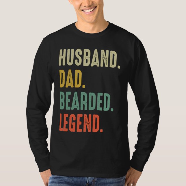 Bearded Husband Dad Beard Legend  Vintage T-Shirt (Vorderseite)