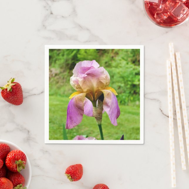 Bearded Iris Paper Napkins Serviette (Beispiel)
