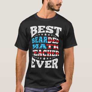 Bearded Mathe Teacher 4. Amerikanische Unabhängigk T-Shirt