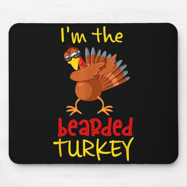 Bearded Turkey Matching Family Group Thanksgiving  Mousepad (Vorne)