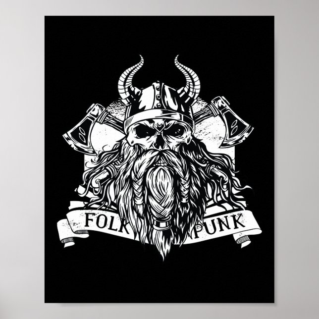 Bearded Viking Warrior Poster (Vorne)