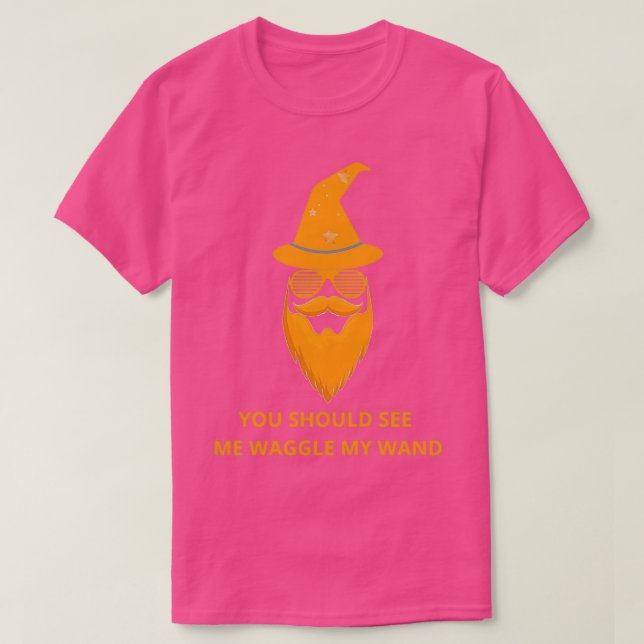 Bearded wizard wand waggler Funny 1 T-Shirt (Design vorne)