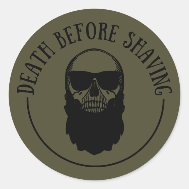 Bearded zites lustiges Bart Redewendungen Geschenk Runder Aufkleber (Vorderseite)