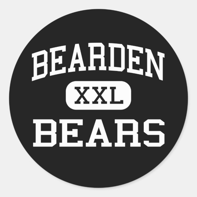 Bearden - Bären - Oberschule - Bearden Arkansas Runder Aufkleber (Vorderseite)