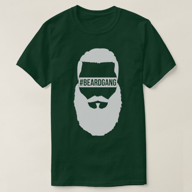 BeardGang Vollbart Weiß T-Shirt (Design vorne)