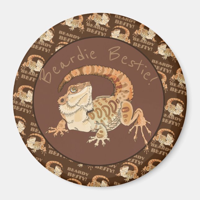 Beardie Bestie! Magnet (Vorne)