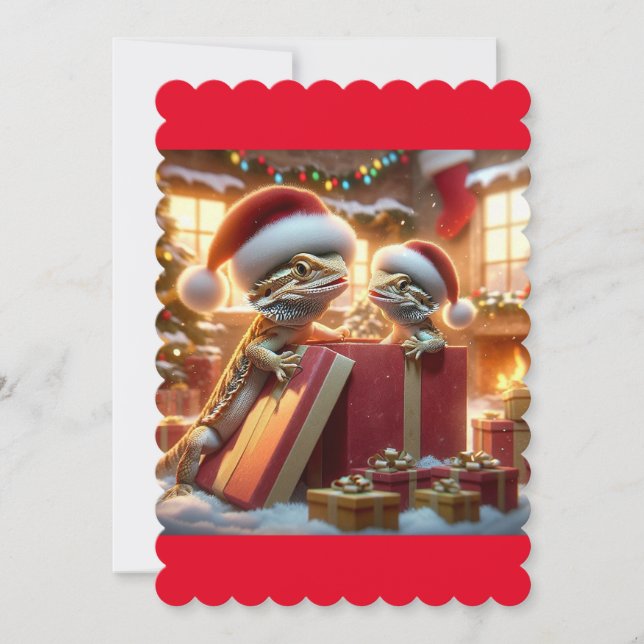 Beardie Christmas Card Feiertagskarte (Vorderseite)