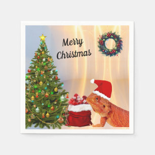 Beardie-Claus Bartded Dragon Serviette