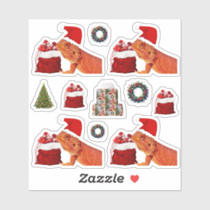 Beardie-Claus Stickers Kiss-Cut