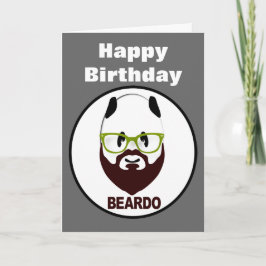 Beardo panda zum Geburtstag Karte