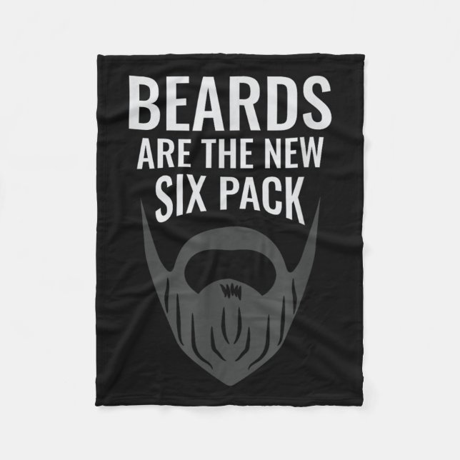 Beards Are The New Six Pack _ Beard Lover Bearded  Fleecedecke (Vorderseite)