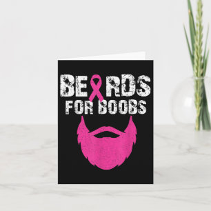 Beards für S Brustkrebs-T-Shirt Karte