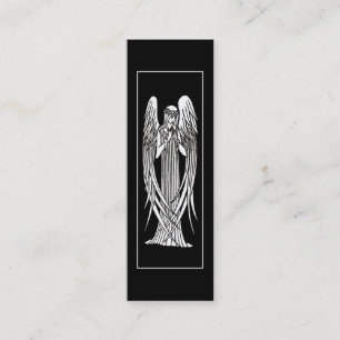 Beardsley-Engel Art Nouveau Lesezeichen Mini Visitenkarte