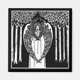 Beardsley Nouveau Angel Magnet