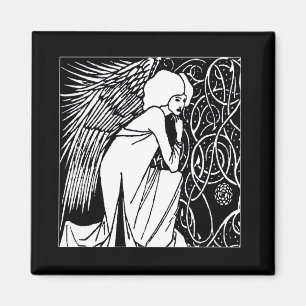 Beardsley Nouveau Angel Magnet