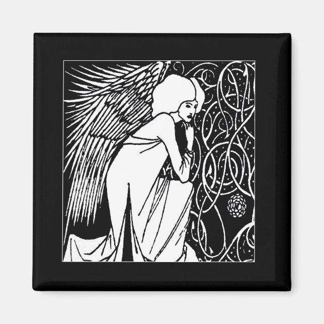 Beardsley Nouveau Angel Magnet (Vorne)