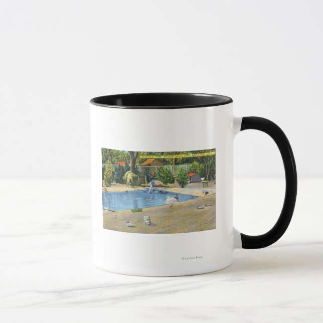Beardsley Park Sicht auf Wasservögel Tasse (Rechts)