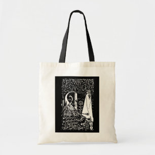 Beardsley Pfau u. Dame Tote Bag Tragetasche