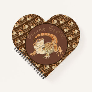 Beardy Besty Heart Spiral Notebook Notizbuch
