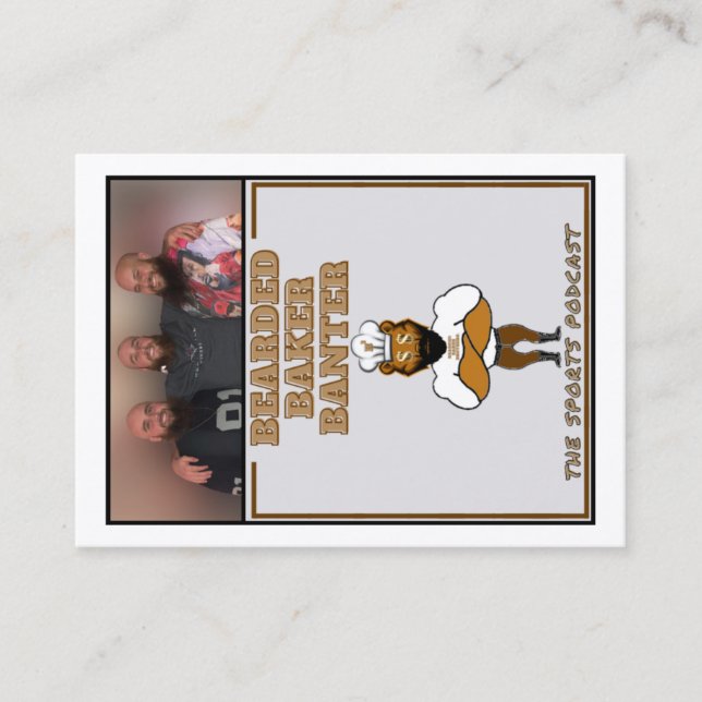 Beared Baker Banter Cartes de Commerce : Logo Podc (Devant)