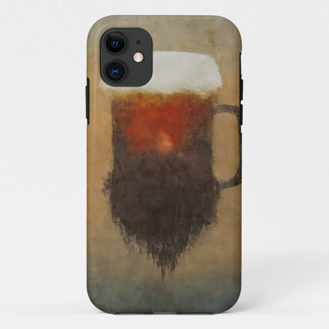 Beared Beer Mug Coque mobile artistique (Dos)
