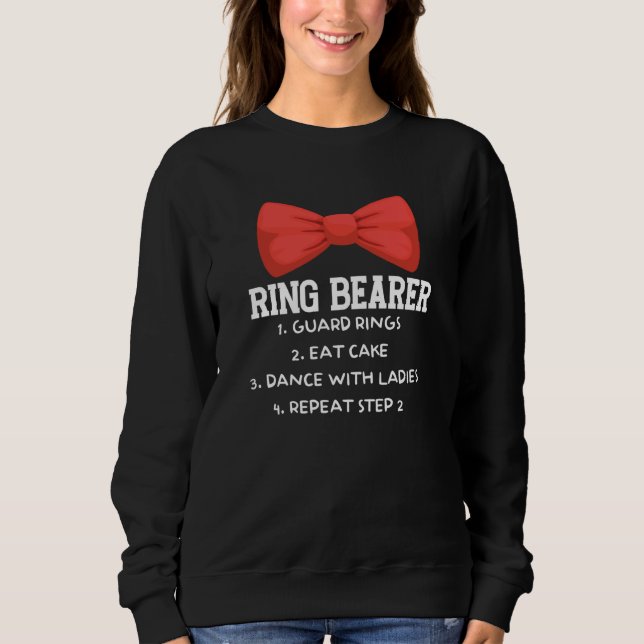 Bearer Ring Guard Rings Eat Cake Wedding Marriage  Sweatshirt (Vorderseite)