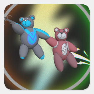 Bearflash(2) Quadratischer Aufkleber