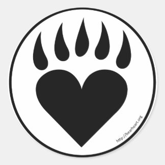 BearHeart Round-Aufkleber Runder Aufkleber