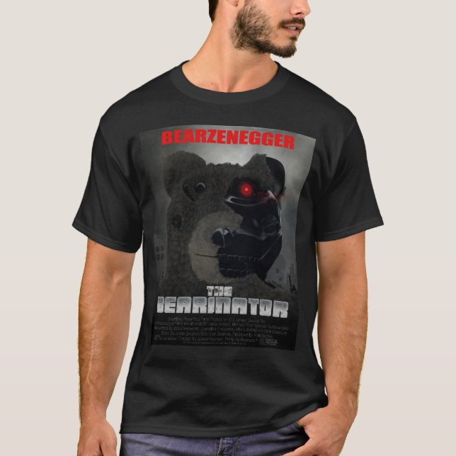BEARINATOR Movie Poster Style T - Shirt (Vorderseite)
