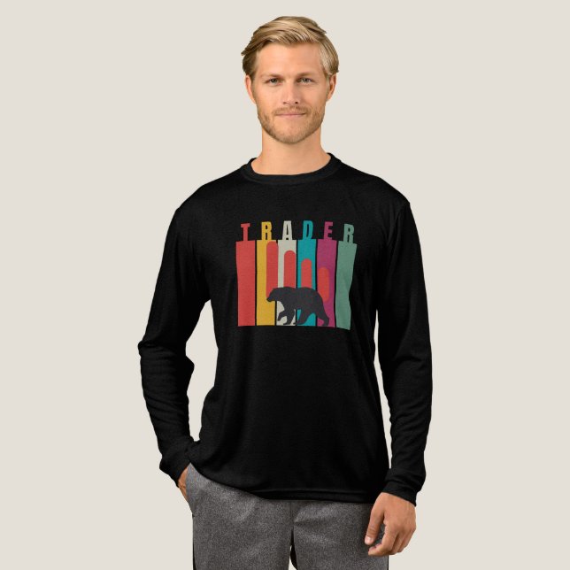 Bearish market | Trader | Simple design Tri-Blend Shirt (Volle Vorderseite)