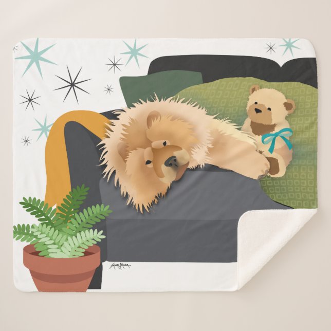 BEARLY AWAKE - CHOW Sherpa Decke Sherpadecke (Vorderseite (Horizontal))