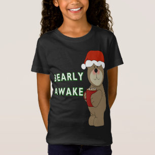 Bearly Awake Funny Bären Weihnachten Pajama Schlaf T-Shirt