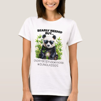 Bearly Needed Panda Shades Pun – ELGIS T-Shirt
